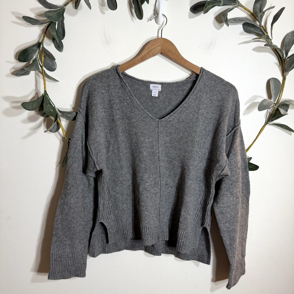 Auden Gray V Neck Sweater